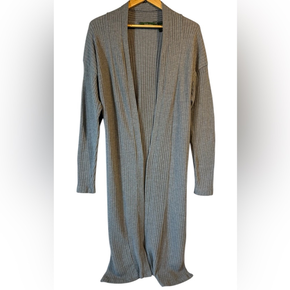 Stillwater Supply Co. Womens XL Ribbed Duster Cardigan Gray
